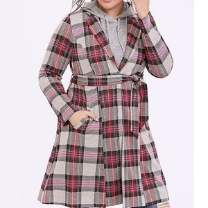Torrid Plaid Long Line Jacket NWT Size 2X